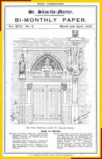 Architect's drawing for the south porch and Calvary.