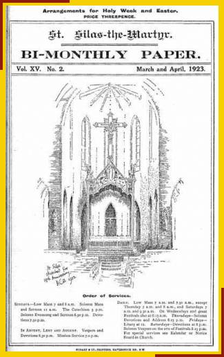 Drawing by Benjamin Boulter of east end and High Altar.