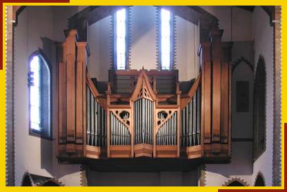 Pipe work and case of Bishop Organ