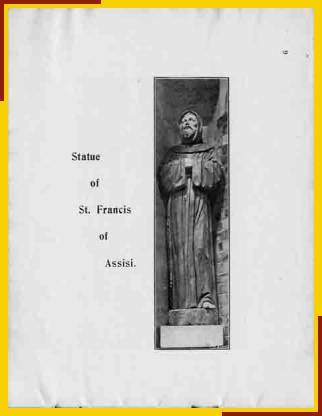 Statue of St Francis of Assisi.