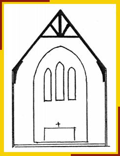 Sketch of east end of church