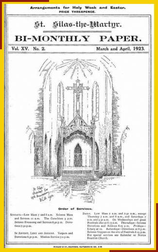 Drawing by Benjamin Boulter of east end and High Altar.