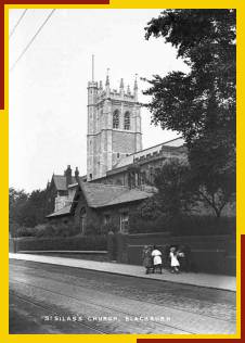 Church and tramlines