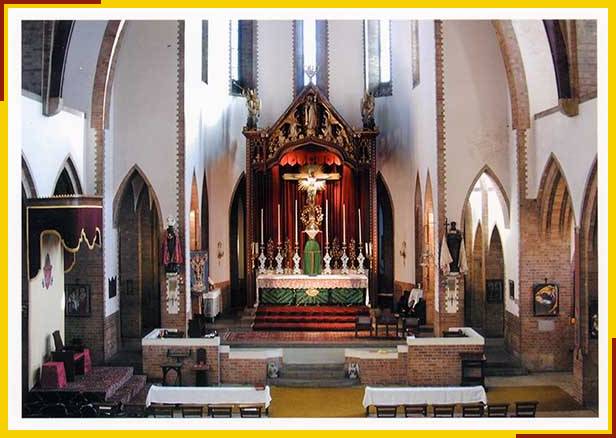 1. East end view of church from gallery